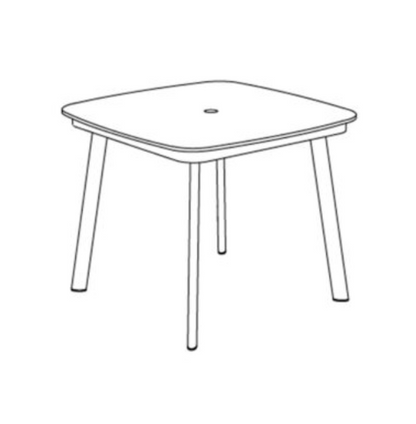 Eiland 36" Square Dining Table - HPL