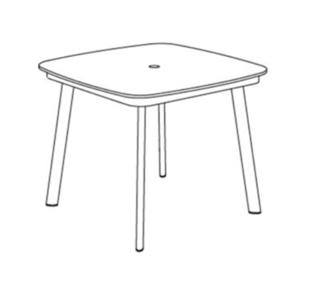 Eiland 36" Square Dining Table - HPL