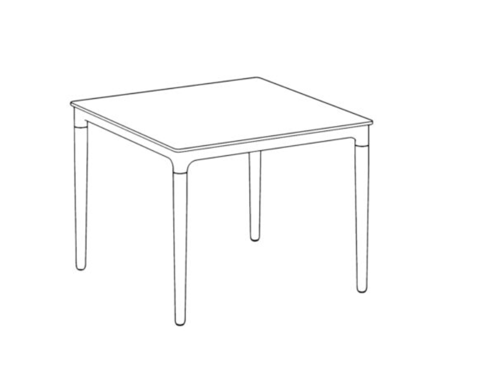 Ponte 39" Square Dining Table
