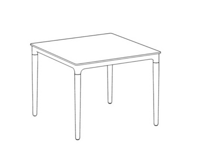 Ponte 39" Square Dining Table