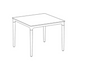Ponte 39" Square Dining Table
