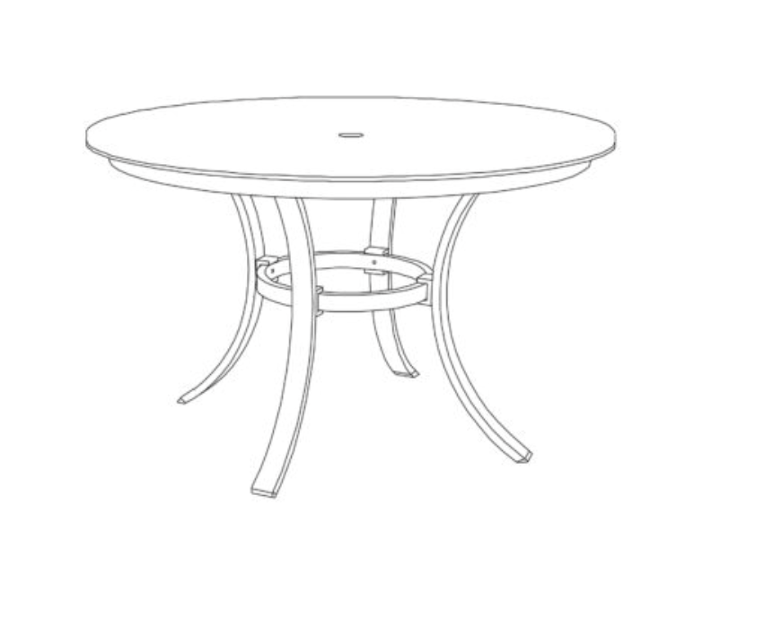 Travira 48" Round Dining Table - HPL