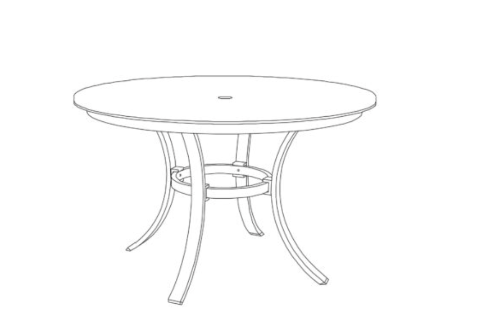 Travira 48" Round Dining Table - HPL