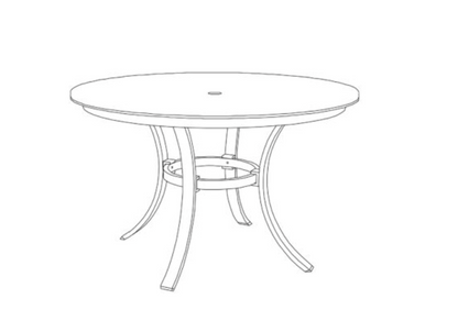 Travira 48" Round Dining Table - HPL