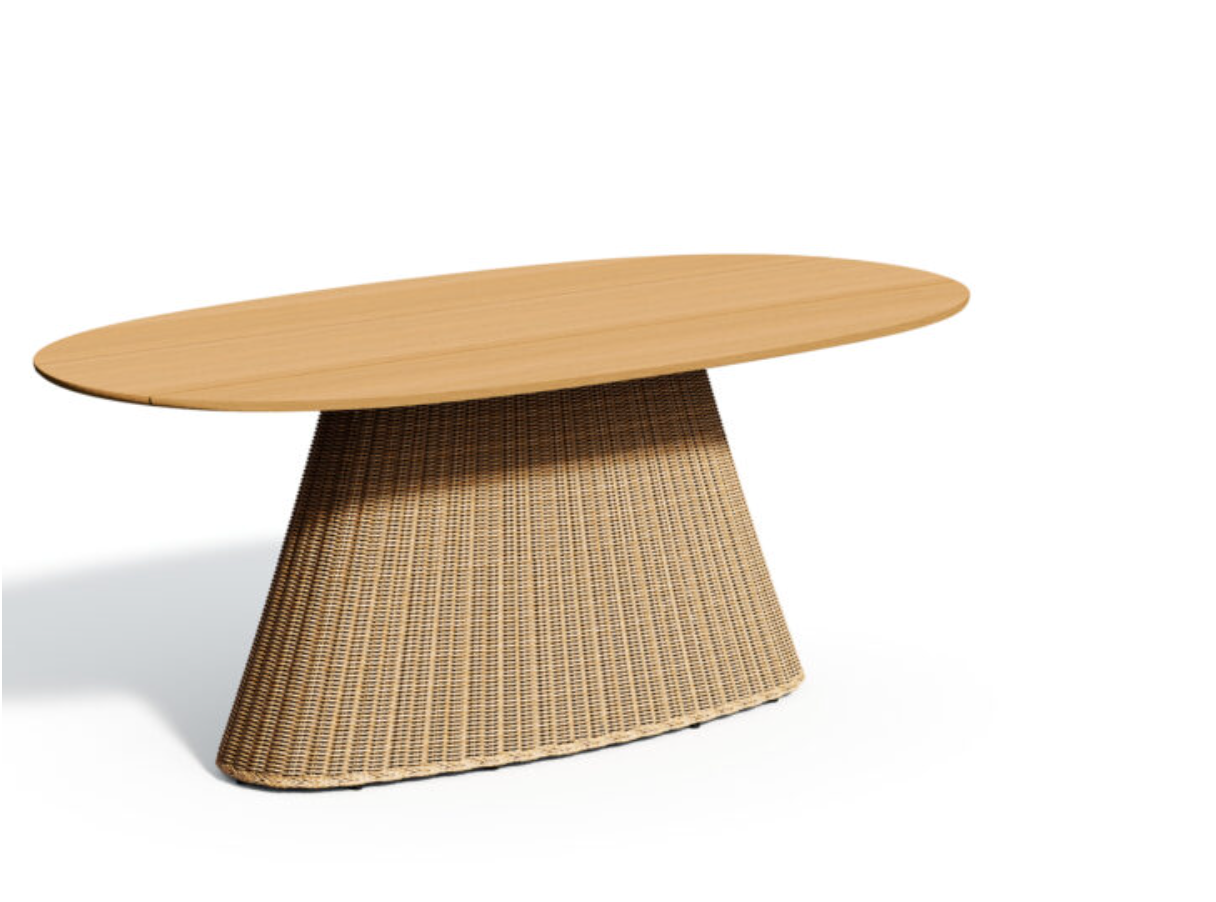 Tulle 76" Oval Dining Table - Teak