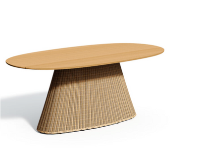 Tulle 76" Oval Dining Table - Teak