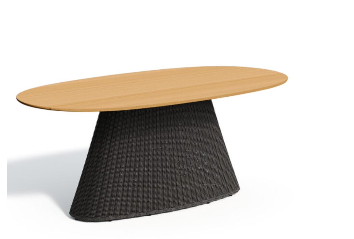 Tulle 76" Oval Dining Table - Teak