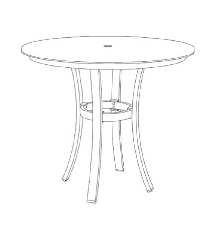 Travira 36" Round Cafe Bistro Table - HPL