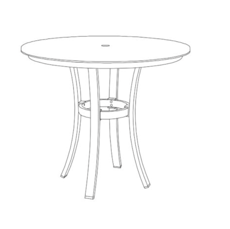 Travira 36" Round Cafe Bistro Table - HPL