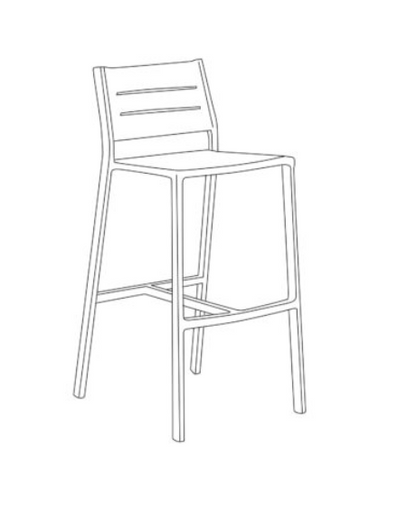 Eiland All-Aluminum Bar Stool