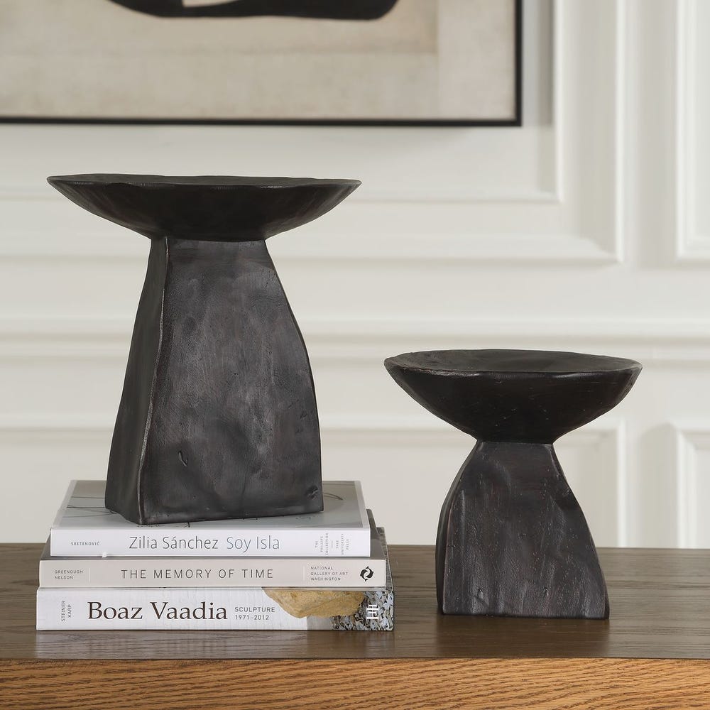 Shadow Pedestal Bowls, Set of 2