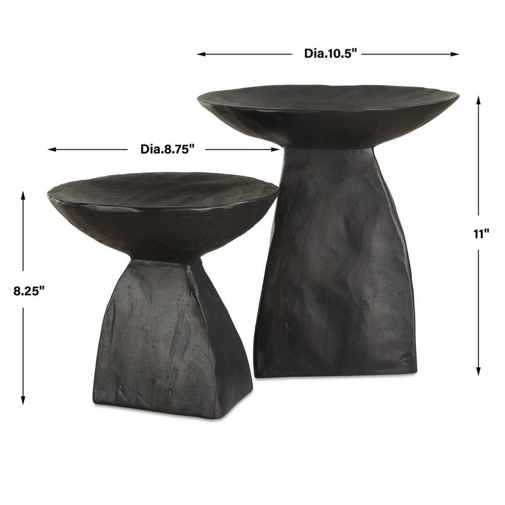 Shadow Pedestal Bowls, Set of 2