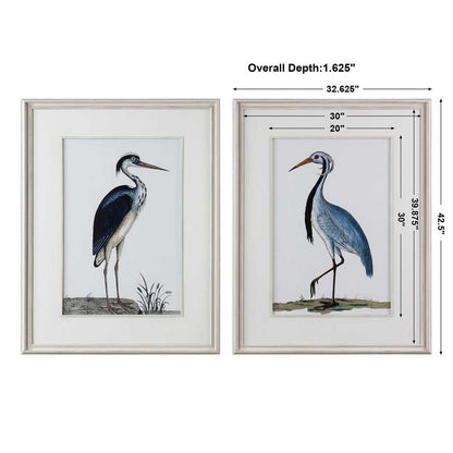 Shore Birds Framed Prints, Set of 2