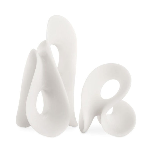 Silent Wave Indoor-Outdoor Sculptures, Set of 2