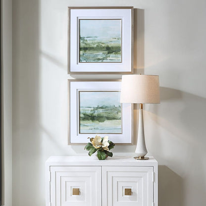 Soft Sage Framed Prints, Set of 2