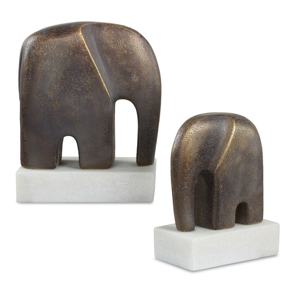 Timeless Tusk Sculptures, Set of 2