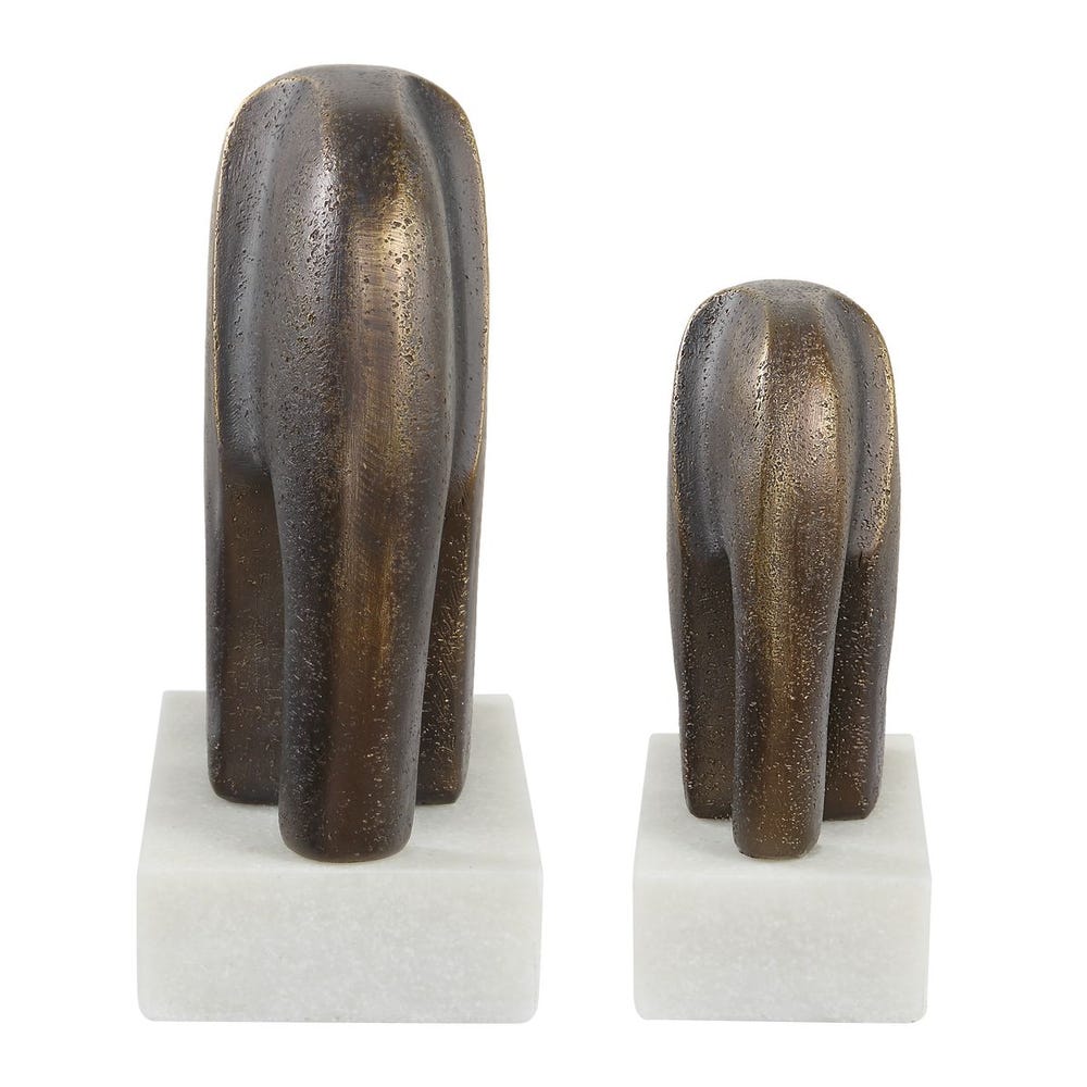 Timeless Tusk Sculptures, Set of 2