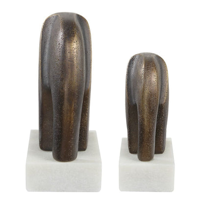 Timeless Tusk Sculptures, Set of 2