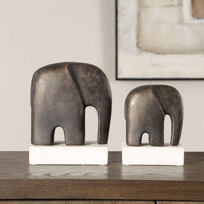 Timeless Tusk Sculptures, Set of 2