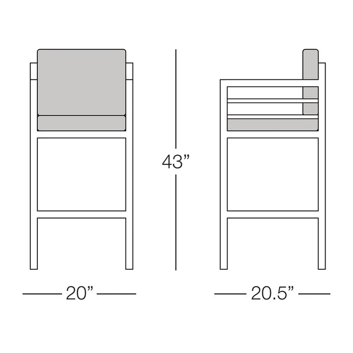 Kannoa Toledo Barstool with Arms