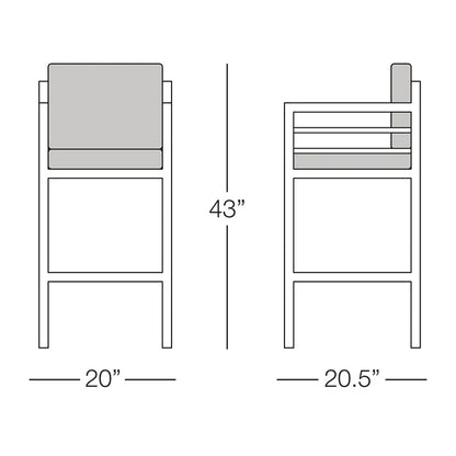 Kannoa Toledo Barstool with Arms