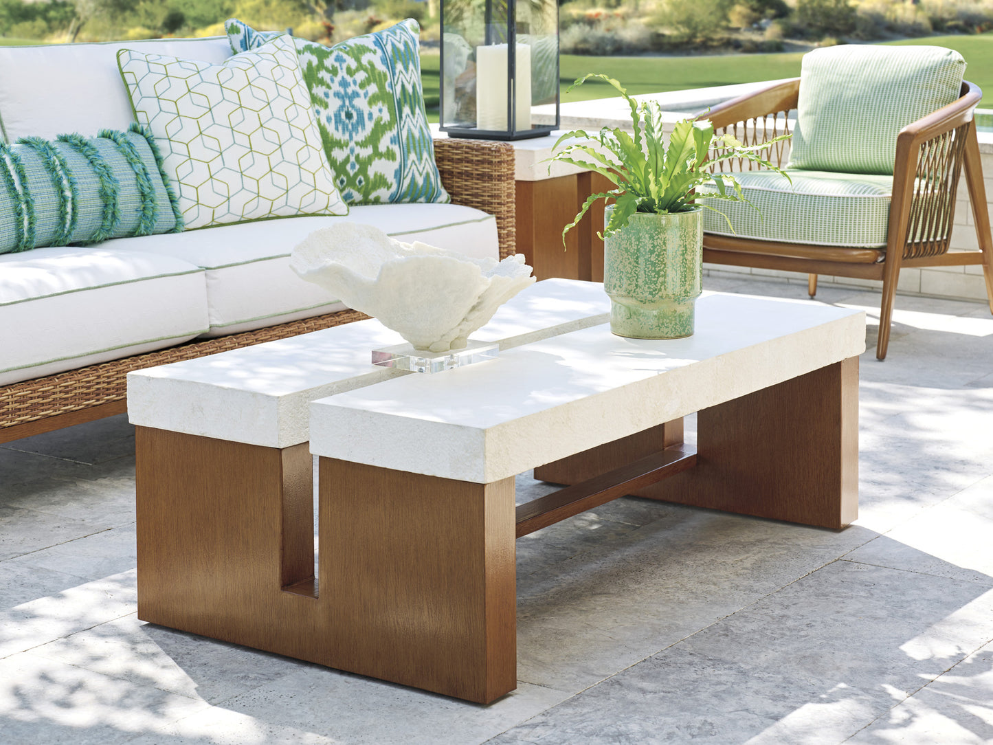 Tommy Bahama Palm Desert Poolside Rectangular Cocktail Table