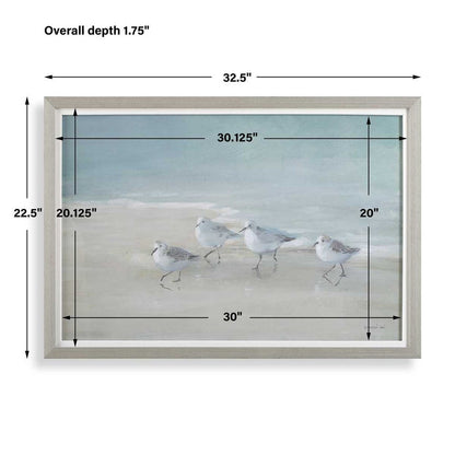 Tranquil Shorebirds on the Sand Framed Print