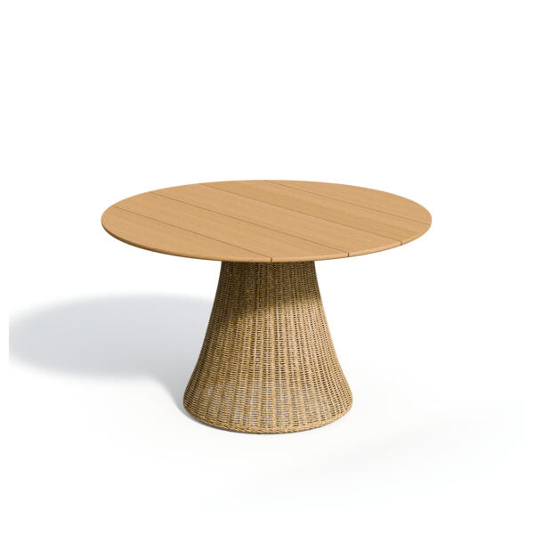 Tulle 48" Round Dining Table - Teak