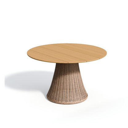 Tulle 48" Round Dining Table - Teak
