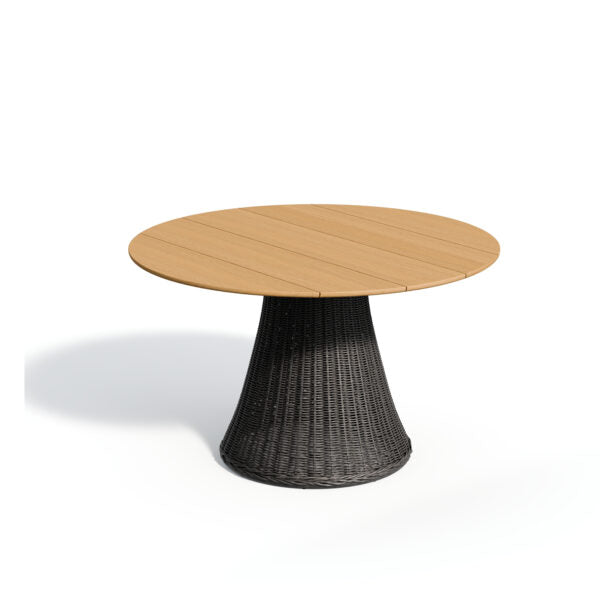 Tulle 48" Round Dining Table - Teak