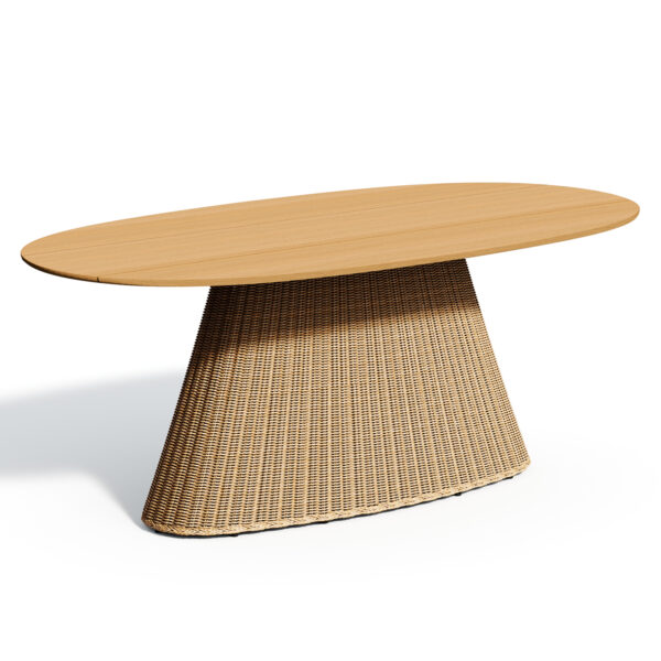 Tulle 76" Oval Dining Table - Teak