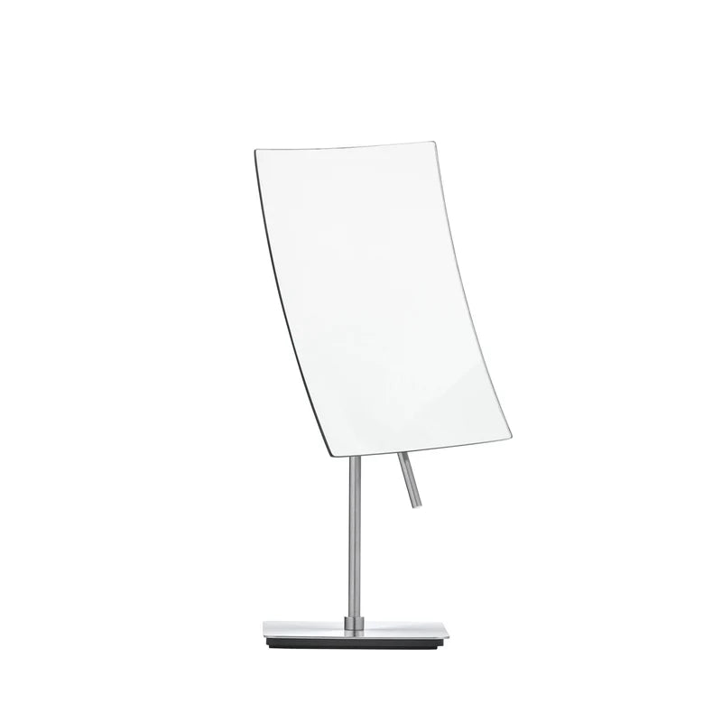 Vista Magnifying Vanity Makeup Mirror - Rotatable - Brushed Stainless Contemporary Design