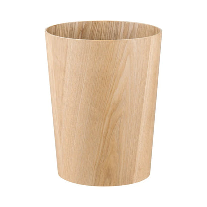 WILO Natural Hardwood Wastebasket for Bathroom or Office - Scandinavian Minimalist Design - 2.5 Gallon