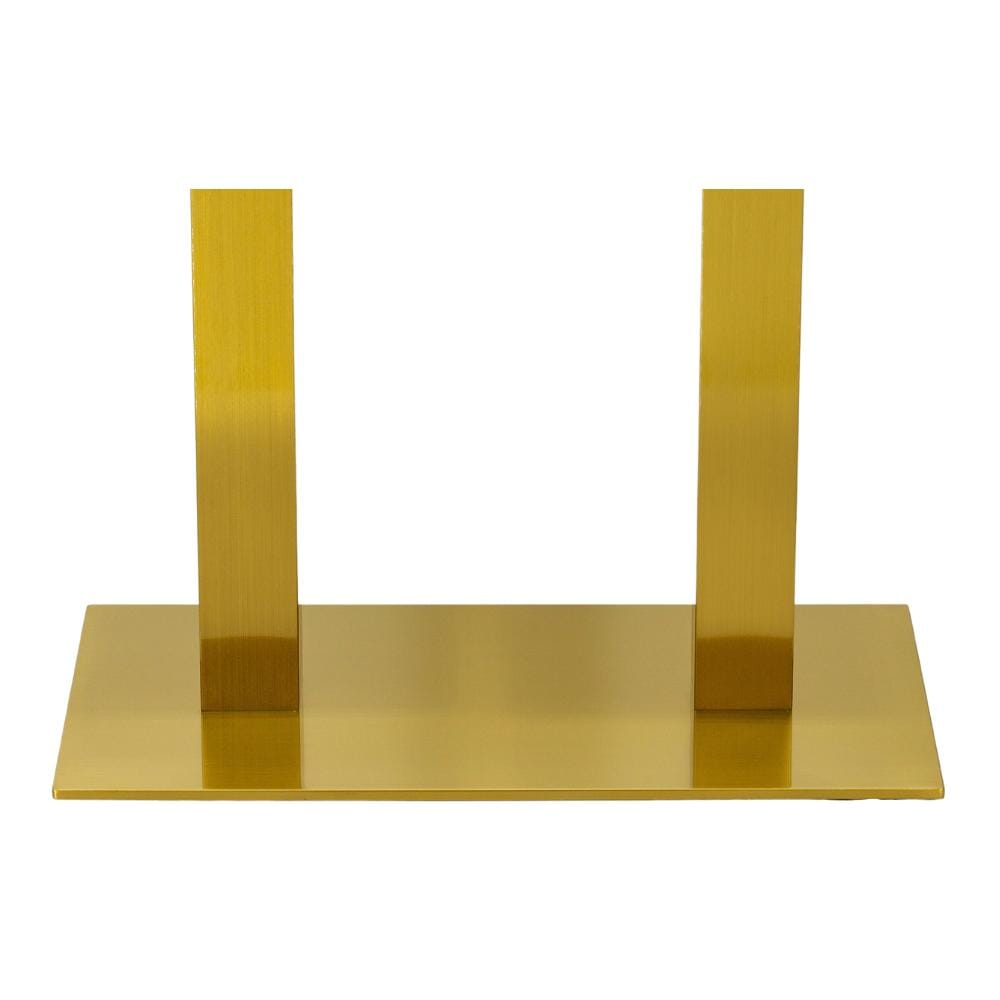 Contemporary Commercial Metal Rectangular Table Base in Gold 16" x 28"