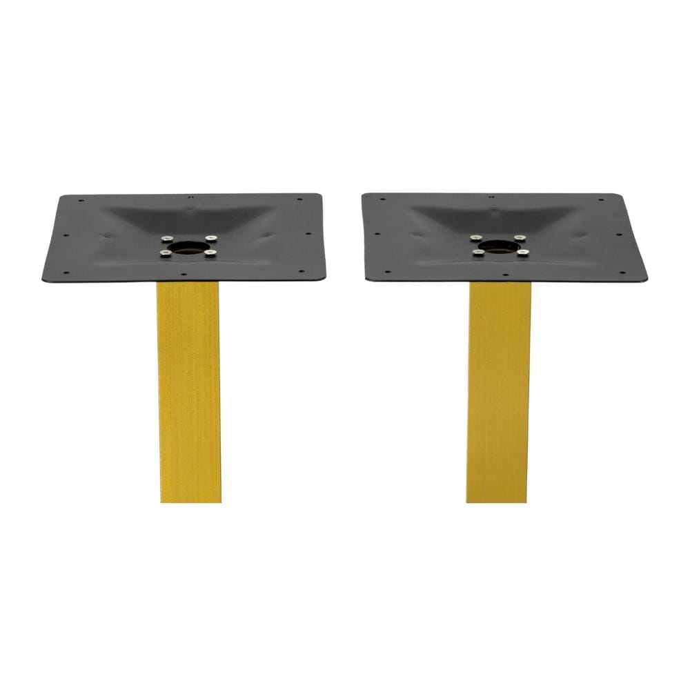 Contemporary Commercial Metal Rectangular Table Base in Gold 16" x 28"