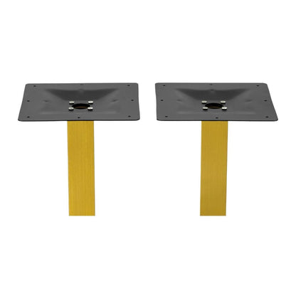 Contemporary Commercial Metal Rectangular Table Base in Gold 16" x 28"
