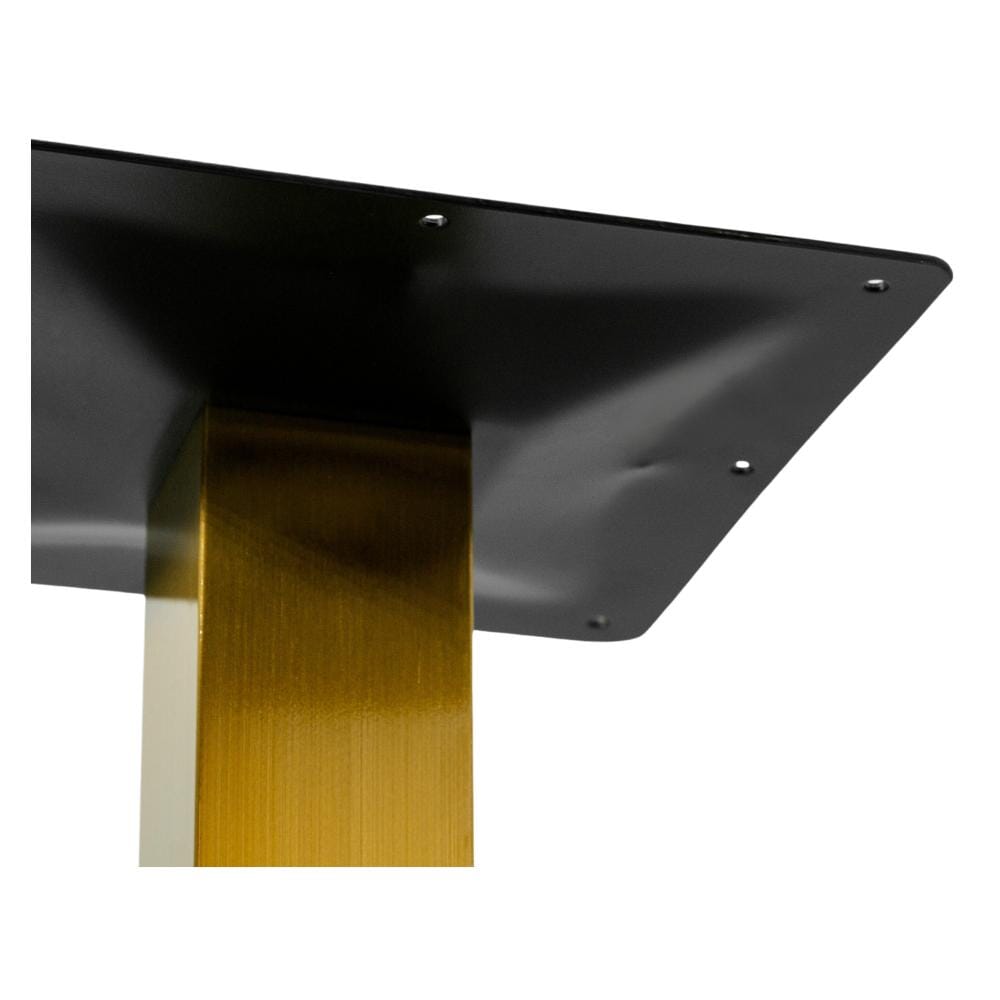 Contemporary Metal Square Table Base in Gold 24" x 24"
