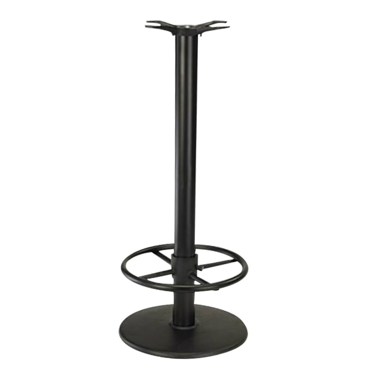 Round Black Powder Coated Cast Iron & Steel Table Base 18"D