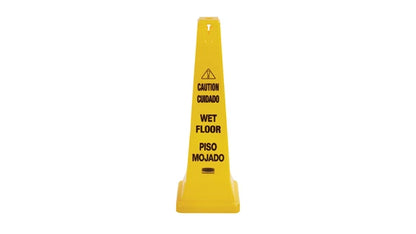 Rubbermaid "Caution Wet Floor" Safety Cone, 36", Yellow