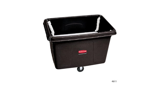 Rubbermaid Cube Truck with Spring Platform, 14 Cubic Foot, Black FG461100BLA