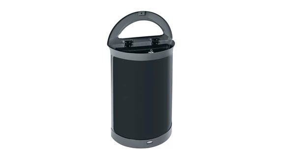 Rubbermaid Enhance™ Half Round 11.5 Gal, Pearl Gray/Umbra Gray