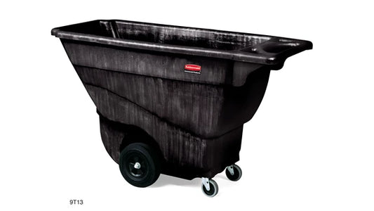 Rubbermaid Structural Foam Tilt Truck, Standard Duty, Black