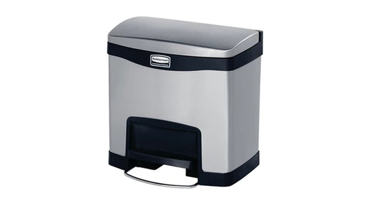 Rubbermaid Impressions™ Step-On Stainless Steel Front Step Container