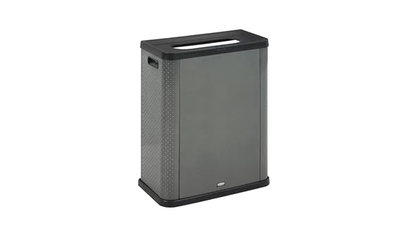 Rubbermaid Elevate™ Three-Sided Landfill Cover/Container 23 Gal Pearl Dark Gray