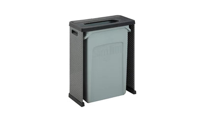Rubbermaid Elevate™ Three-Sided Landfill Cover/Container 23 Gal Pearl Dark Gray