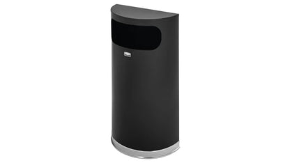 Rubbermaid Half Round Flat Top Side Open 9 Gal Stainless Steel