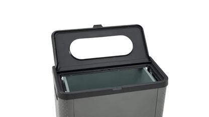 Rubbermaid Elevate™ Three-Sided Landfill Cover/Container 23 Gal Pearl Dark Gray
