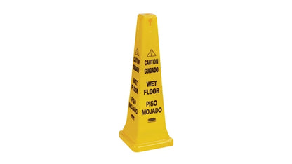 Rubbermaid "Caution Wet Floor" Safety Cone, 36", Yellow