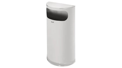 Rubbermaid Half Round Flat Top Side Open 9 Gal Stainless Steel