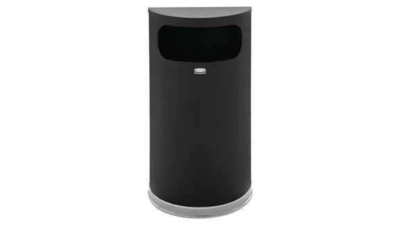 Rubbermaid Half Round Flat Top Side Open 9 Gal Stainless Steel